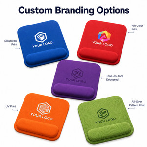 Custom Logo Rectangular Mouse Pad with Wrist Rest Ergonomic Memory Foam Non-Slip Gaming <b>Mousepad</b> for Office Business Gift - Product Image 2