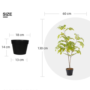 Plantas artificiales de 130cm Árbol artificial de seda sintética para interiores para oficina en casa - Product Image 6
