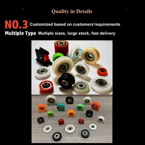 U oluk palet makarası itme-çekme vitrin rafı kiremit raf raylı tekerlek rulman ile 625 galvanizli naylon tekerlek plastik kasnak - Product Image 6