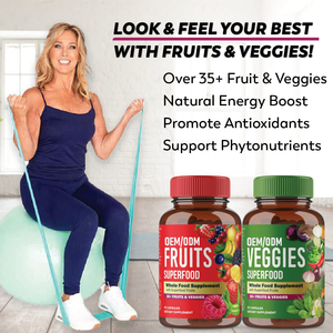 OEM personalizado vitamina fibra dietética cápsulas frutas y verduras suplemento para adultos - Product Image 4