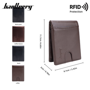 Baellerry Men's Card Holder Thin <b>RFID</b> Protection <b>Wallet</b> For Credit Card Everyday Use - Product Image 4