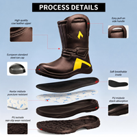 Bottes de sécurité unisexes imperméables S3 antidérapantes anti-perforation à embout composite pour travaux pétroliers et de construction en cuir hiver printemps automne