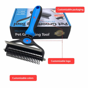 Brosse de toilettage pour animaux de compagnie, outil de toilettage en acier inoxydable, peigne démêlant pour poils emmêlés et noués, pour chats et chiens - Product Image 4