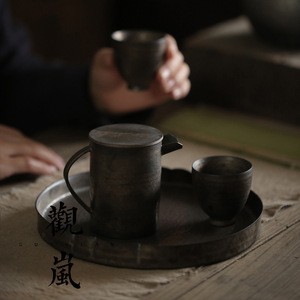 Théière artisanale en poterie rustique avec filtre pour thé Pu'er, ensemble de thé Kung Fu - Product Image 1