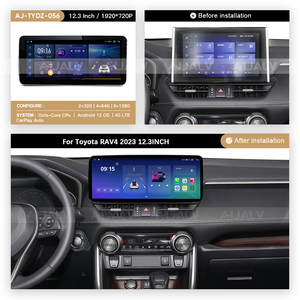 Autoradio multimédia Android 12,3 pouces avec navigation GPS, lecteur vidéo, stéréo, Carplay Auto pour <span class=keywords><strong>Toyota</strong></span> <span class=keywords><strong>RAV4</strong></span> 2023 - Product Image 2