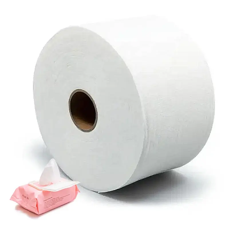 Gỗ bột giấy spunlace vải không dệt CuộN Rayon cellulose Polyester Viscose cho ướt lau vải