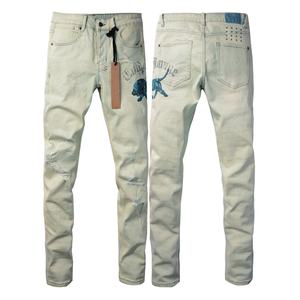 All'ingrosso Aussie Surfer stile Jeans da <span class=keywords><strong>uomo</strong></span> dritto strappati Slim Fit <span class=keywords><strong>pantaloni</strong></span> in Denim di cotone con tasca a bottone con stampa lavata - Product Image 6