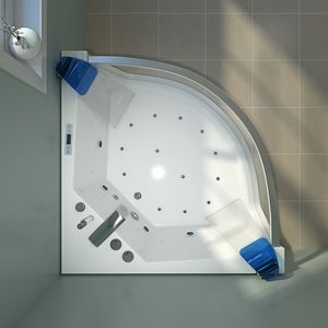 Diseño de surf Esquina independiente Chorro de aire Burbuja Acrílico Bañera de esquina Bañera de hidromasaje Spa Masaje de vidrio Bañera de hidromasaje - Product Image 4