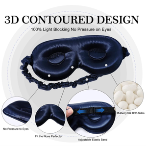 Máscara de <span class=keywords><strong>Dormir</strong></span> de Seda de Morera 22 Momme, Máscara de <span class=keywords><strong>Ojos</strong></span> Contorneada en 3D <span class=keywords><strong>para</strong></span> <span class=keywords><strong>Dormir</strong></span> - Product Image 4