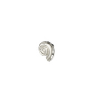 ISILINE Bouton de meuble en laiton massif nickelé PVD, poignée de tiroir spirale à trou unique pour quincaillerie de meubles