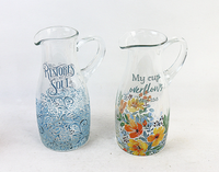 Carafe en verre blanc classique de 1 L, pots à eau, bouilloires, 1050 ml, vaisselle, pichet, cadeaux d'entreprise durables, 1000 pièces, théière