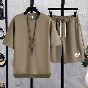 Wholesale Men's Casual Summer Breathable and Quick Dry Fashion Clothes With Printed Pattern Short <strong>T</strong>-<strong>shirt</strong> Set - Product Image 6