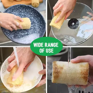 Wholesale Custom Eco-Friendly Natural Cellulose Exfoliating Oval Loofah Dish Scrubber <b>Body</b> Brush Kitchen Shower Zenidoo - Product Image 5