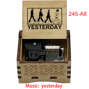 Famosa melodía ayer caja de música de cuerda de madera 18 notas Clockwork banda de Rock británica recuerdo especial Fans regalos de navidad - Product Image 2