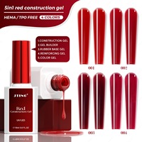 Ensemble de vernis à ongles populaire de la série 4 couleurs - Vernis à ongles gel architectural rouge. Vente directe du fabricant.
