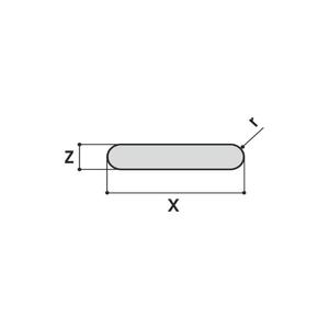 Piattaforma Arrotondata Alluminio Estruso Grezzo Barra Larga 4000 mm Lunghezza 50x5mm 150x15mm Realizzata Con Bending - Product Image 1