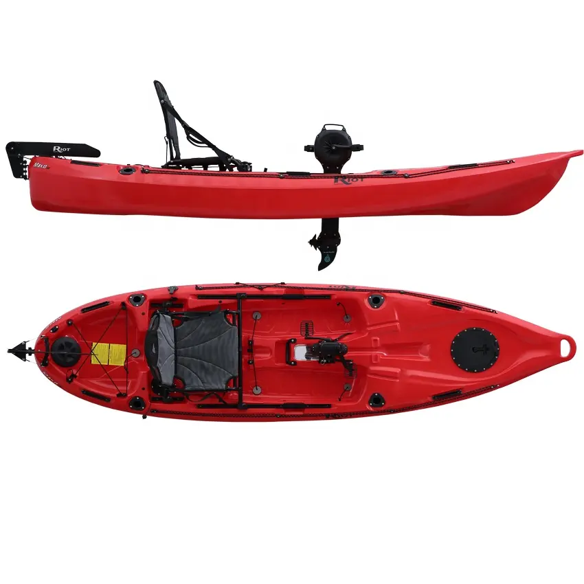 Briot-Kayak de pêche, modèle MAKO 10, pédales à impulsions rouges