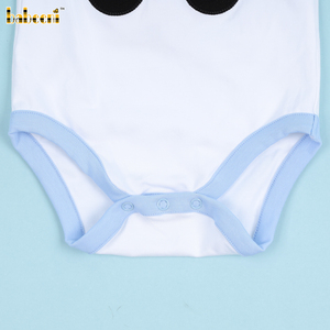 OEM ODM Pelele de Verano con Aplique de Camión Burbuja Azul, 100% Algodón, Certificado OEKO-TEX, Cierre de Botones a Presión, Mangas Cortas, Venta al por Mayor - Product Image 3