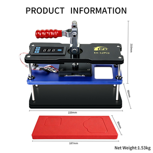 HZY EX-12PRO Dual-Heat Pressure Table For IPhone Samsung Android Repair Back Cover Heating Frame/Screen Heat Pressing Tools