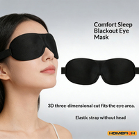Masque de sommeil respirant 3D réglable, bloque la lumière, permet la circulation de l'air pour les yeux, unisexe, ajustement confortable, utilisation quatre saisons