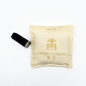 Pochette d'arôme en lin et coton brodé avec impression design client et sachet parfumé - Product Image 2