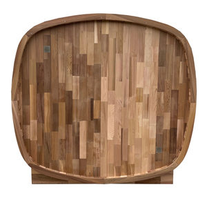 Sauna Tradicional para 4 Personas, Estilo Exterior, con Estructura Cuadrada de Cedro Rojo y Vidrio Color Té - Product Image 3