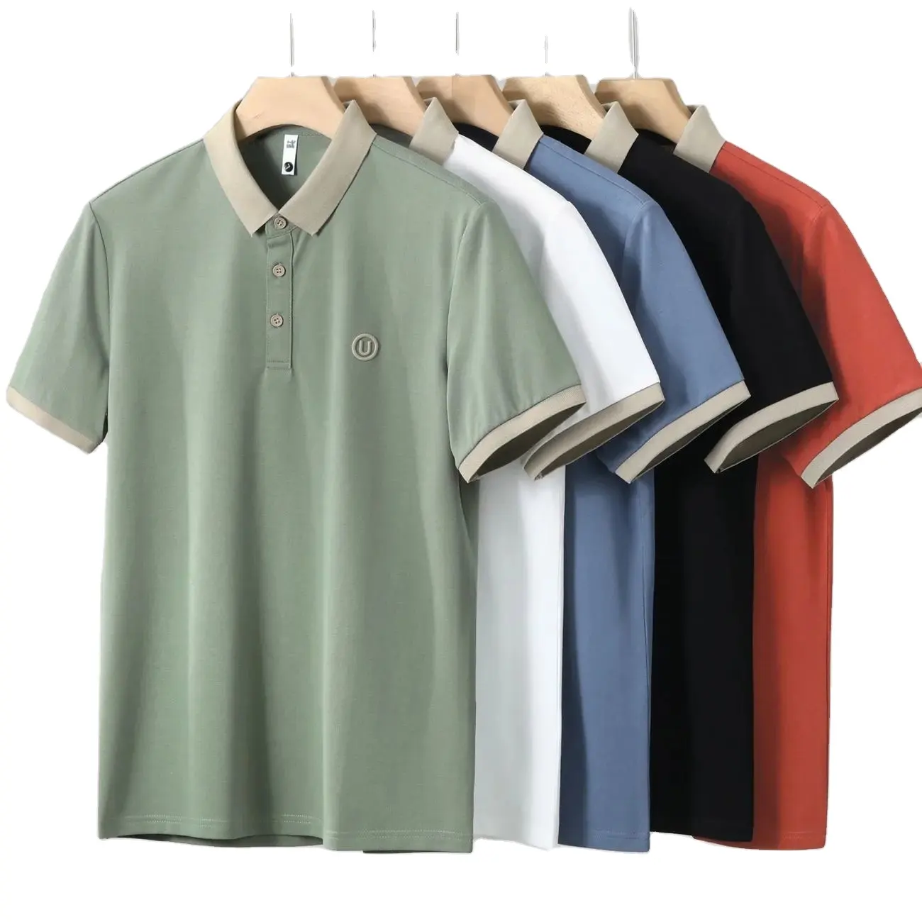 Top cotton custom embroidered logo men's polo shirt casual brand sportswear Polos clothing