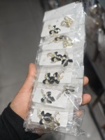 Anting-anting klip wanita bergaya retro Prancis, imitasi mutiara, bunga, bezel setting, pita, elegan, trendi, untuk pesta