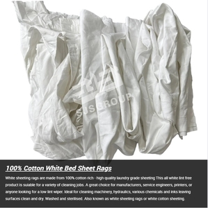 قطع قماش قطنية من قطع النسيج الأبيض بالات نفايات نسيج قطن شفاط للتنظيف - Product Image 2