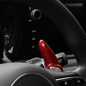 Palanca de cambios de fibra de carbono para <span class=keywords><strong>Hyundai</strong></span> Creta Staria <span class=keywords><strong>Tucson</strong></span> 2022-2024, palanca de cambios híbrida enchufable N-Line Sonata DN8 para volante de coche - Product Image 4