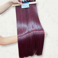 Cabello Liso Color Borgoña de Moda, Trama SDD, Todas las Longitudes, Pre-orden