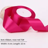 Flores Artificiales de Seda Realistas de Alta Calidad ODIS, Rosa de 4 cm, Cinta Colorida para Manualidades, Cinta Roja Hecha a Mano