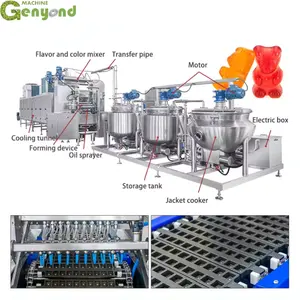 Genyond fabbrica vendita completa automatico piccola macchina per fare caramelle gelatine linea di produzione di caramelle