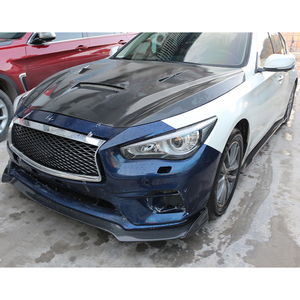 Kit de Carrocería de Fibra de Carbono Húmeda Pequeño para Modificación de Automóviles 2018-2024, Alerón Delantero y Trasero, Compatible con Infiniti Q50 - Product Image 4