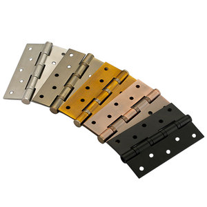 Stainless Steel Door Hinges 4 Inch 180 Degree Opening Minimalist Design For Wooden Interior Doors Furniture Hardware - Product Image 1
