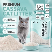 Litière pour chat en manioc écologique, faible dispersion, agglomération rapide, parfum personnalisé, formule personnalisée OEM ODM, emballage pour acheteurs mondiaux