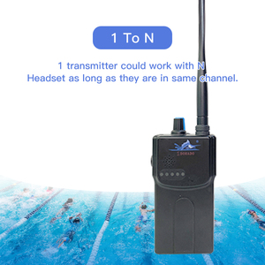 Swimtalk H900 Transmetteur FM <span class=keywords><strong>Coach</strong></span> Talkie Walkie sans fil Coaching de natation sous-marine en temps réel pour la <span class=keywords><strong>communication</strong></span> des sports nautiques - Product Image 2