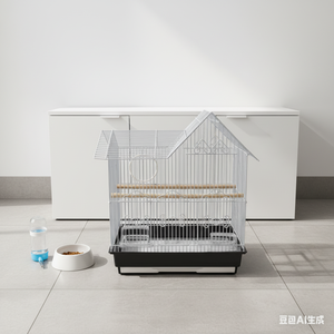 Jaula de Alambre Metálica Portátil, Transpirable y Resistente <span class=keywords><strong>para</strong></span> Pájaros, con Diseño Plegable y Patrón Sólido, <span class=keywords><strong>para</strong></span> <span class=keywords><strong>Canarios</strong></span> y Loros, en Caja - Product Image 3