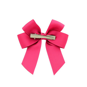 Großhandel Gros grain <span class=keywords><strong>Ribbon</strong></span> Bow Haarnadel Mädchen Haars chleifen Boutique Solid Hair Clip Handmade Bowknot Clip für Kinder Haarschmuck - Product Image 3