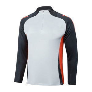 Chándal de fútbol de invierno Premium Chaqueta de media cremallera con cremallera completa Ropa deportiva Madrid - Product Image 6