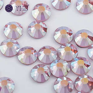 Yhb <strong>Rhinestones</strong> Hot Fix Ss16/5mm/4mm Rose Flat Back <strong>Hotfix</strong> Glass <strong>Rhinestones</strong> - Product Image 1