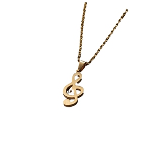 Ensemble <span class=keywords><strong>de</strong></span> bijoux pendentif clé <span class=keywords><strong>de</strong></span> <span class=keywords><strong>sol</strong></span> en acier inoxydable plaqué or, collier et boucles d'oreilles, design cadeau - Product Image 5