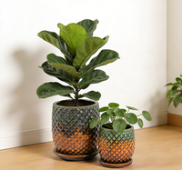 Pot Tanaman Luar Ruangan Desain Baru Menerima Pesanan Khusus Pot Keramik Indoor Outdoor Dekorasi Rumah dan Taman