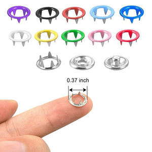 100/200 Set 10 boutons <span class=keywords><strong>de</strong></span> couture en métal <span class=keywords><strong>de</strong></span> couleur goujons presseurs creux/solides pour l'installation <span class=keywords><strong>de</strong></span> sacs à vêtements outil <span class=keywords><strong>de</strong></span> pince - Product Image 4