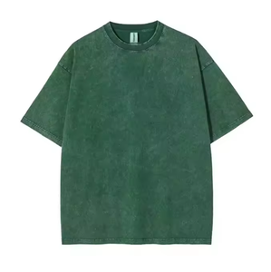 Camiseta de Algodón Lisa de Corte Holgado para Hombre, Manga Corta, Cuello Redondo, Color Sólido, Estilo Casual, Tejido Jersey, Corte Regular, Diseño Tejido - Product Image 4