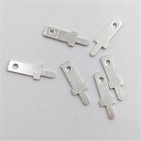 Inserto de un solo pin 110 PCB, terminal de cobre, placa de circuito, Conector de inserción de soldadura, inserto macho de resorte 2,8