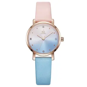 MOQ basso accetta cinturino in pelle orologi al quarzo da donna nuovissimo Design personalizzato orologio da ragazza di moda quadrante dell'orologio da polso in madreperla