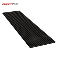 Panneaux acoustiques en bois pour plafond, MDF écologique, insonorisant, décoration murale, panneaux muraux en bois noir, panneaux acoustiques décoratifs