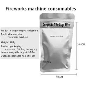 Sparkle Sparkler Wedding 200g Cold Sparkle Powder Pyrotechnics Titanium Powder Composite Titanium Powder For Sparkler Machine MSDS Certificate