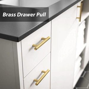 Hole Centers Stainless Steel Cabinet <strong>Pulls</strong> T <strong>Bar</strong> Modern Euro Style Dresser Brushed Kitchen Cupboard <strong>Pull</strong> <strong>Handles</strong> - Product Image 6